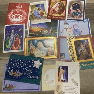 💎 (4/$30) 50 Christmas Religious Greeting Card Collection